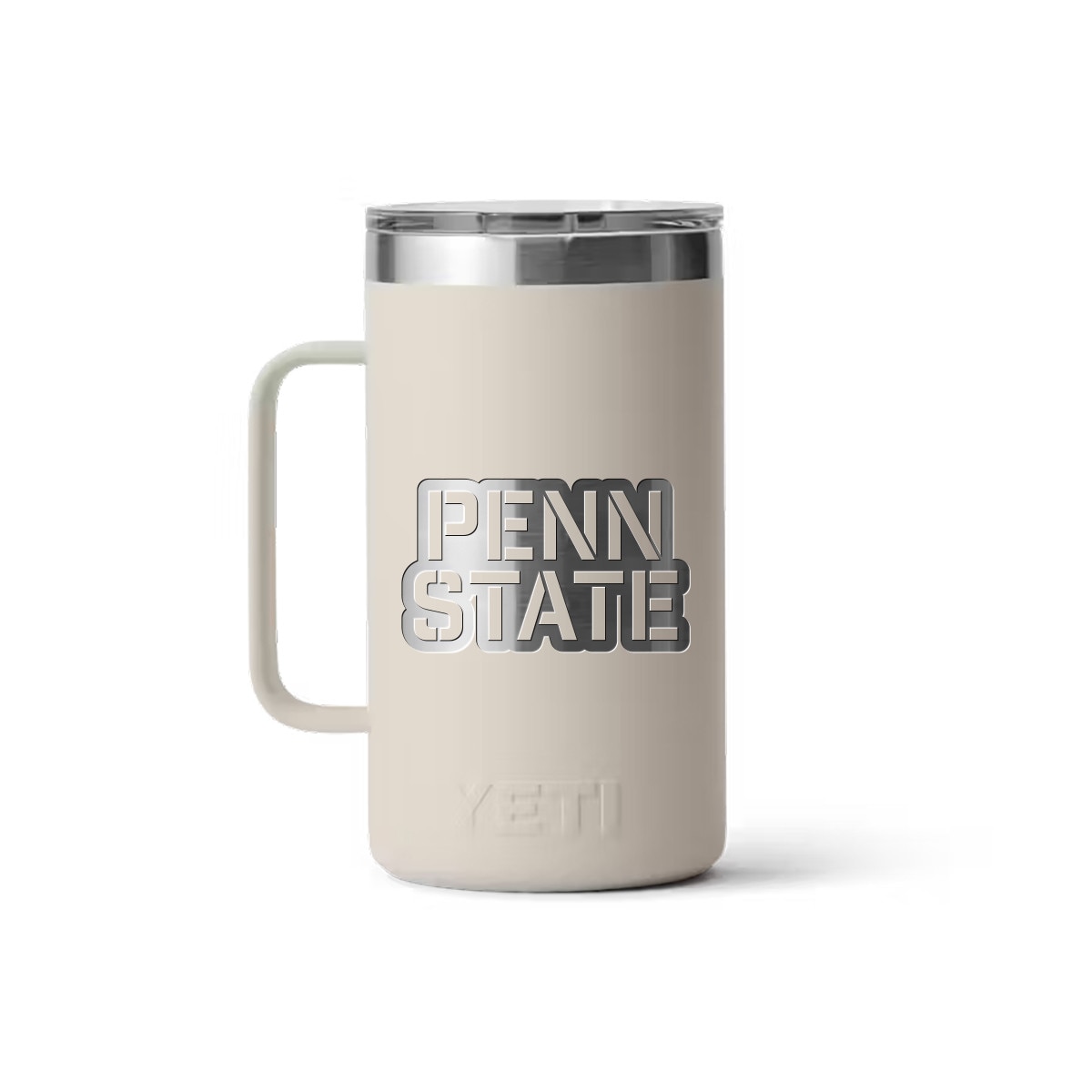 Yeti 24oz taupe Rambler mug with Penn State